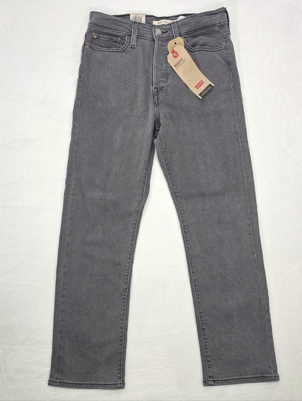 Levi’s Wedgie Straight Jeans Womens 28 Gray High Rise NWT